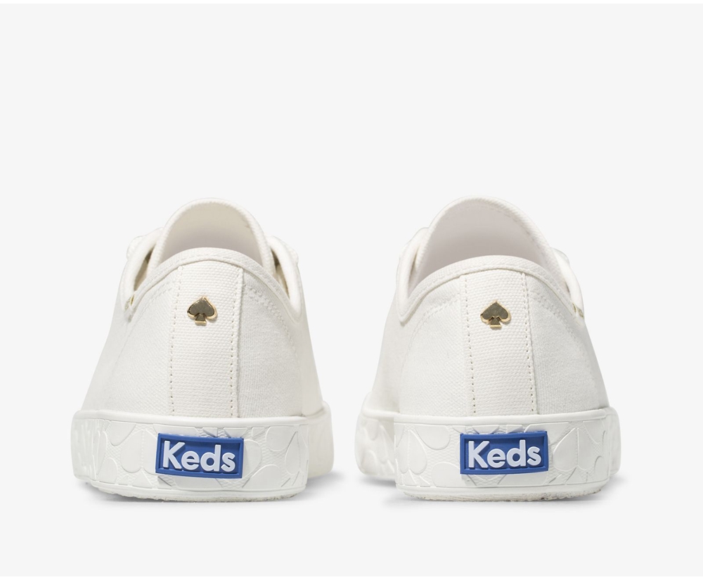 Tenis Keds Mujer Blancos - Kate Spade New York Kickstart Logo Foxing - 7219-JZXSI